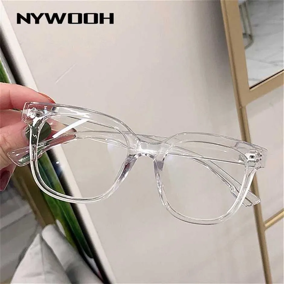 Montature per occhiali da sole alla moda NYWOOH Occhiali da vista Ottici Occhiali con blocco della luce blu Montatura per occhiali per computer Vision Care Transparent207O