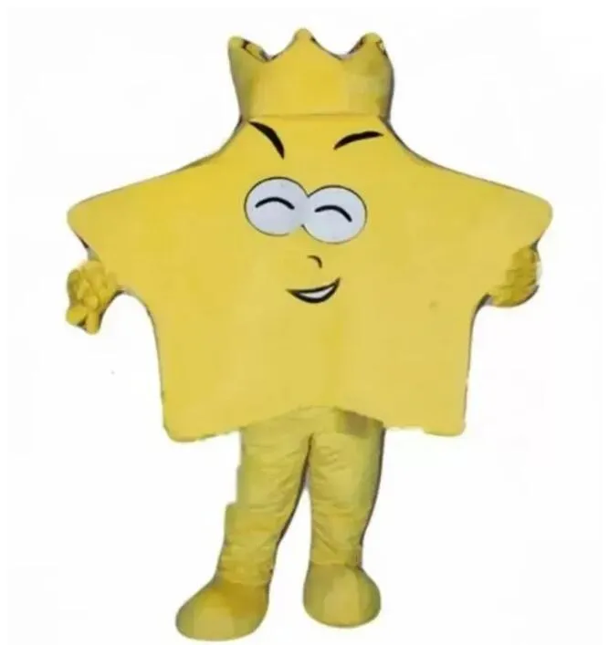 2024 Halloween Yellow King Star Mascot Costume Suit Party Dress