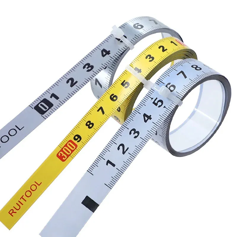 1-5M Miter Track Tape Measure 12.51619mm Width Self-adhesive Metric Ruler for T-Track Router Table Saw Measuring Tools 240105