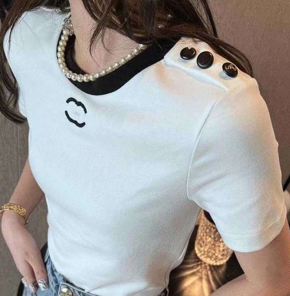 Chemise Femmes Designer T Pour Femmes Chemises Avec Lettre Et Dot Mode Tshirt Lettres Brodées Été À Manches Courtes Tops Tee Femme kjhg 99