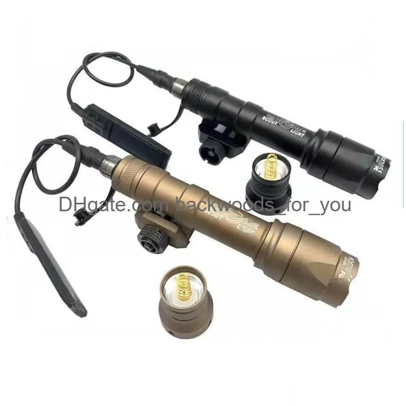 Tactical Accessories Airsoft Surefir M600 M600C Scout Flashlight Lumens Led Tatical Hunting Gun Weapon Light With Dual Function Tap Dhnlv