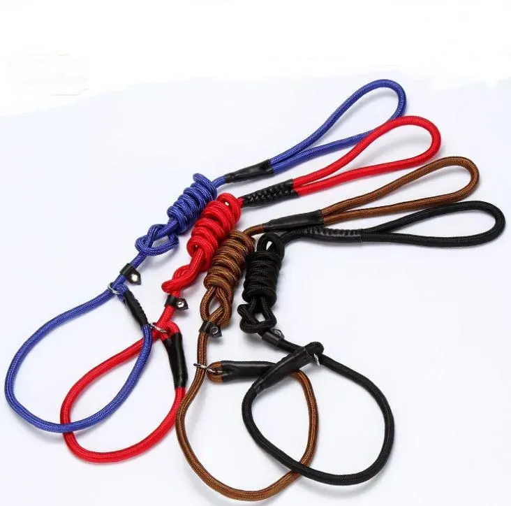 Corde de plomb pour animaux de compagnie, 130cm de Long, en Nylon solide, pour chien, chiot, laisse, rouge, bleu, noir, couleur LL, livraison gratuite