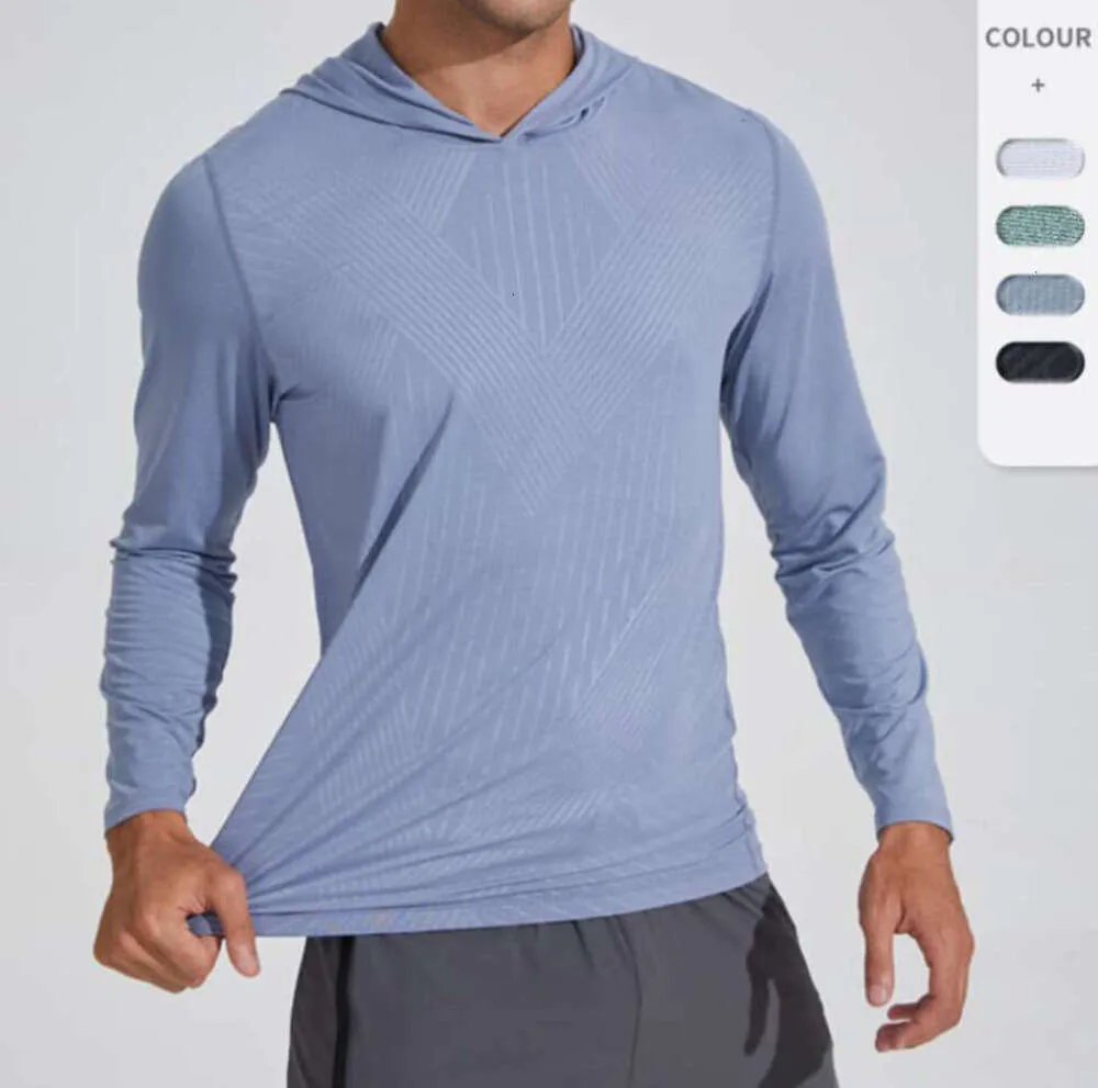 LU-372 Мужские толстовки Открытый пуловер Спортивная одежда с длинным рукавом для йоги Мужские свободные куртки Тренировочная одежда для фитнеса T47878