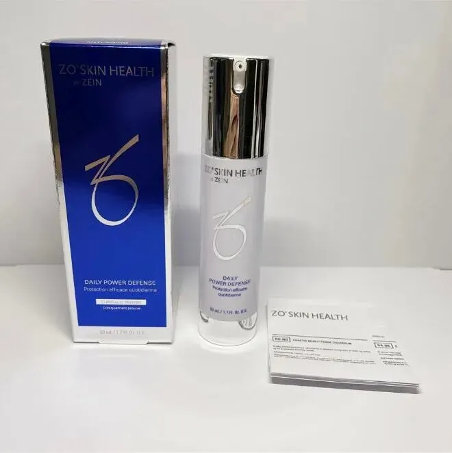 Luxury Brand Zo Skin Health Daily Power Defense 50 ml de reparación de texturas Crema de 1.7 oz Cosco de cuidado de la piel Botella azul Cosmética Fast Free Envío gratis