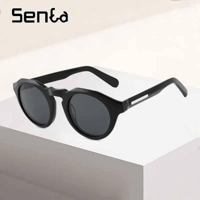 Lunettes de soleil de haute qualité pour femmes et hommes, rondes polarisées rétro, Style de styliste Simple, pour l'extérieur, UV400