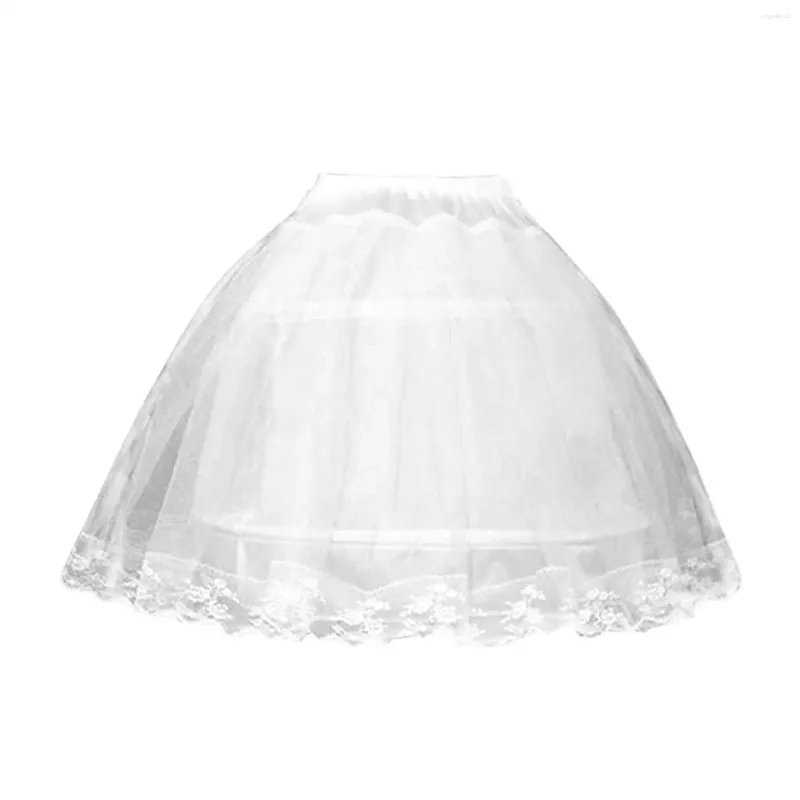 Kız Elbiseler Çiçek Kızları Petticoat Kids Crinoline Fanilttt Düğün Çocuk Tutu Slips için Doğum Günü Partisi Nedime Dans