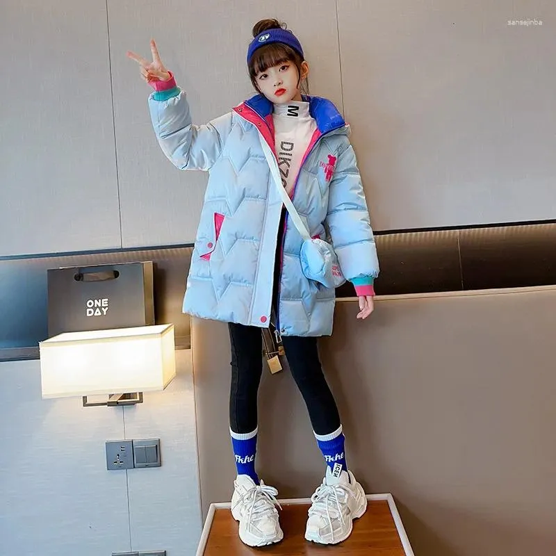 Manteau Dhiver À Capuche Pour Filles, Veste Mi Longue Pour Adolescentes