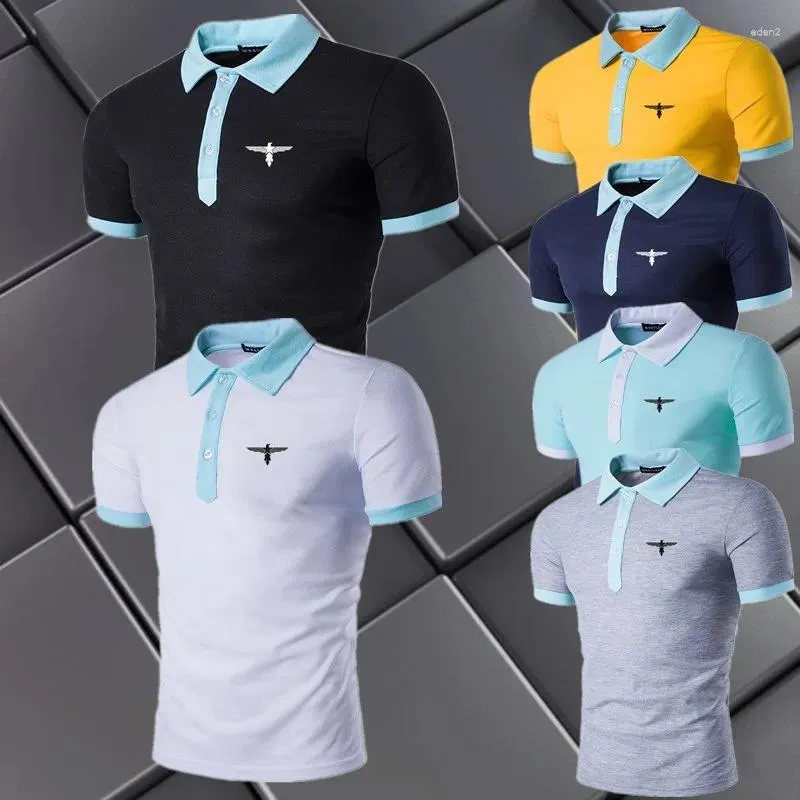 Erkek Polos 2024 Yaz Polo Gömlek Erkekler Yüksek kaliteli kısa süreli en iyi iş gündelik satar