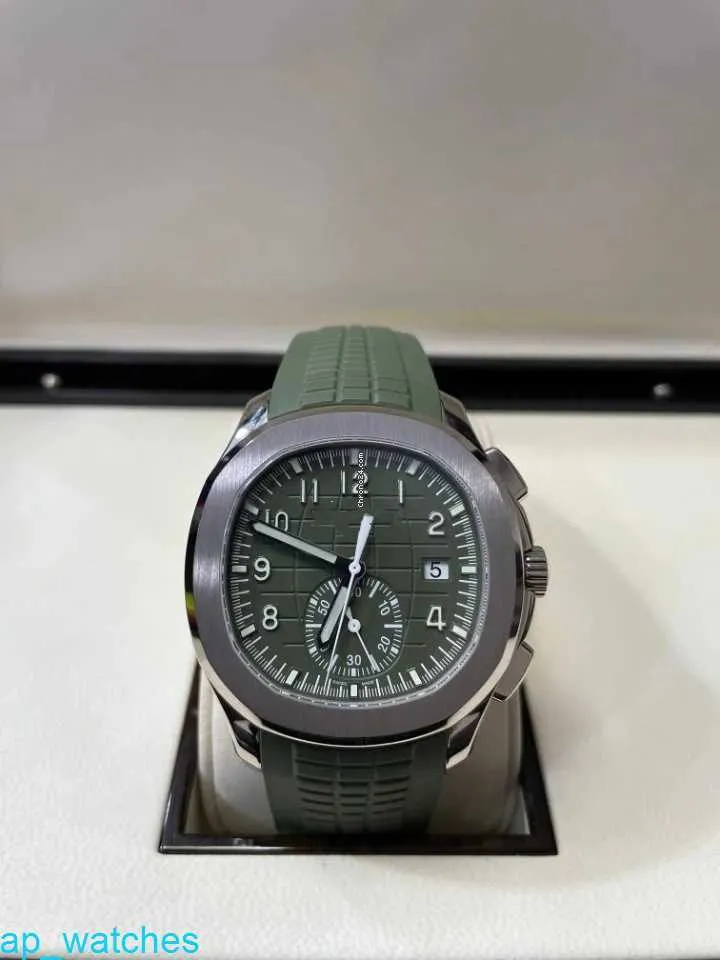 Pateks Philipes Aquanaut tittar på mäns lyxiga armbandsur 5968g Green Automatic Mechanical Watch Funyy