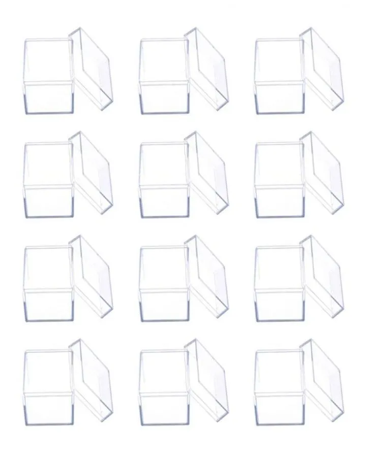 Opakowanie prezentów 12PCS Clear Acryl Square Cube Cube Box Pudełka Pudełka pojemniki na przyjęcie weselne Baby Shower Favours Packaging Casegift8410580