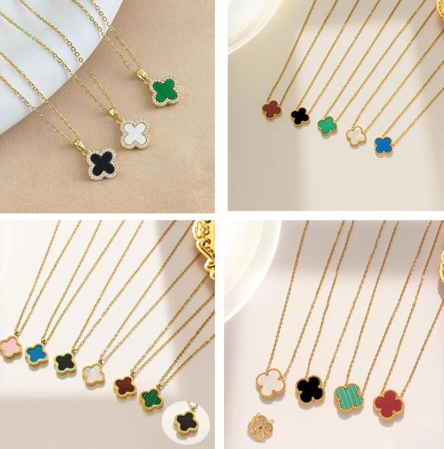 Luxury Designer 18K Gold Plated Jewelry Set With Four Leaf Clover
