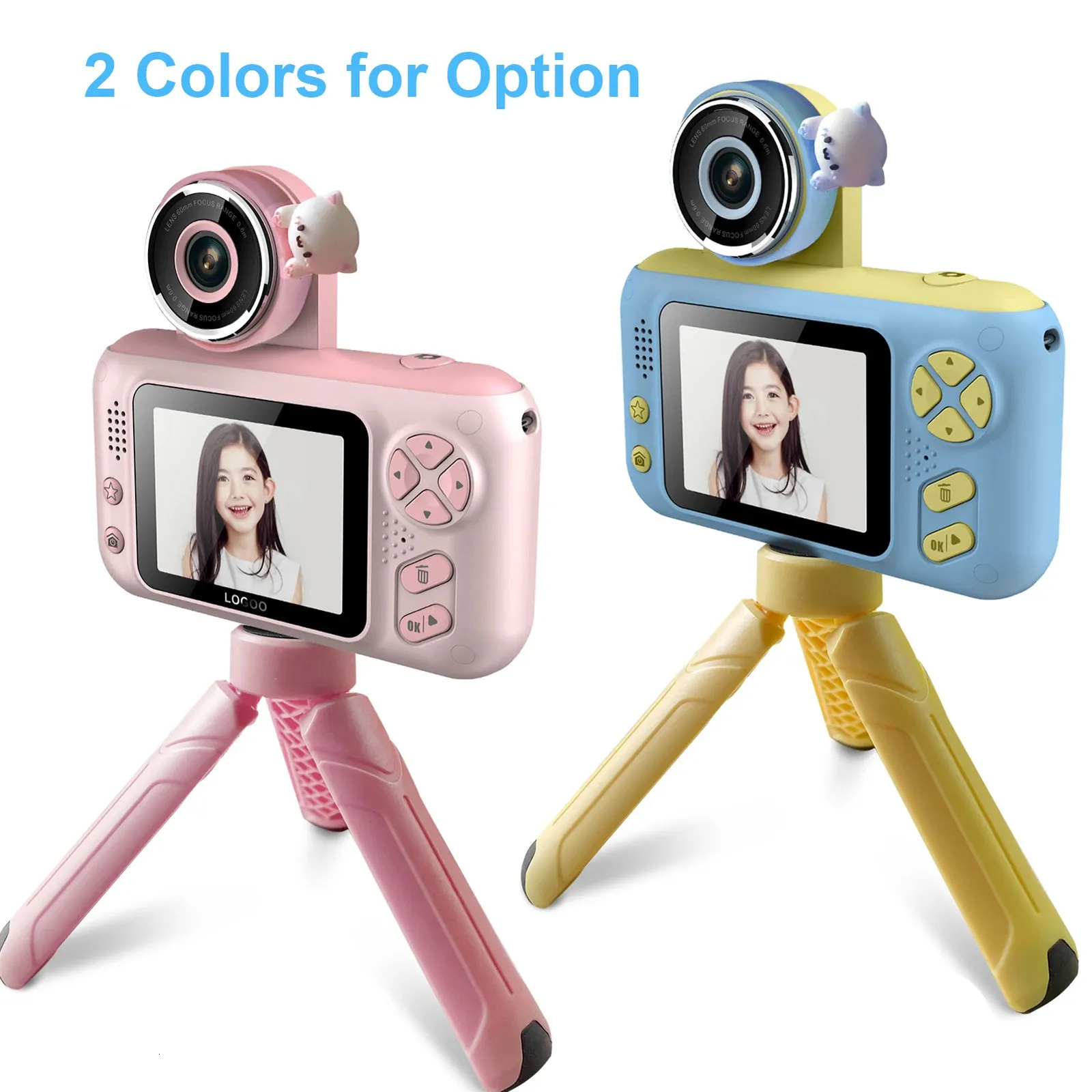 Andoer Kids Digital Camera Mini Video Camera for Kids 1080P 40MP with Mini Tripod Birthday Christmas Gift for Boys Girls Kids 240104