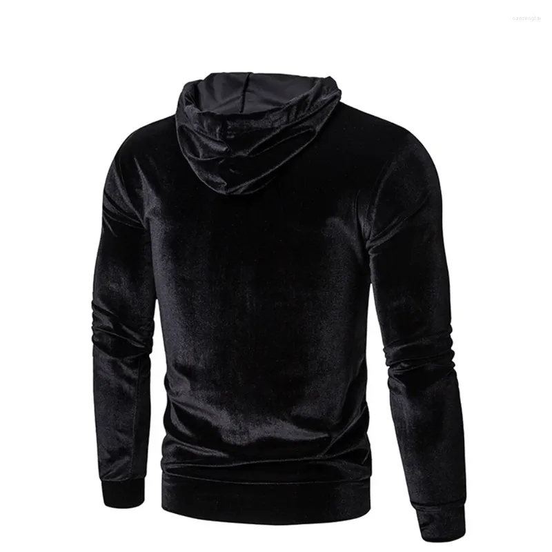 Erkek Hoodies Erkek Kadife Külot Kapşonlu Sweatshirtler Uzun Kollu Kas Active Gazet