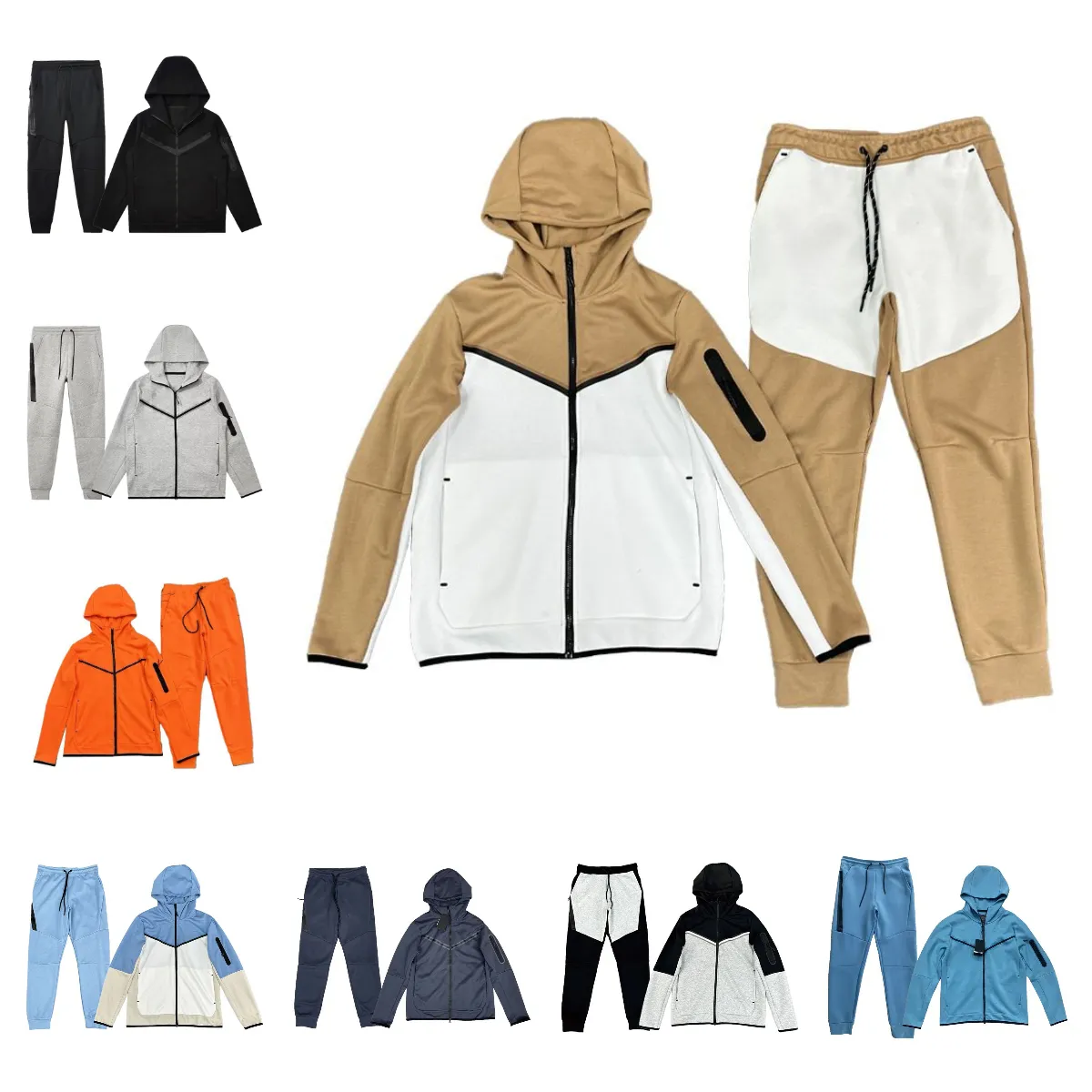 nk tech pile Designer lana designer tecnologia sportiva top pantaloni sportivi in pile abiti di alta qualità per uomini e donne jogging sport cardigan abbigliamento tuta