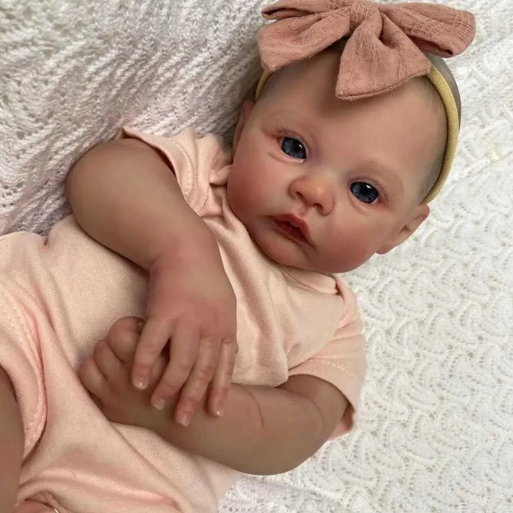 Lalki gotowe Reborn Doll Meadow Pełna silikonowa winylowa nowonarodzona zabawka na dzieci