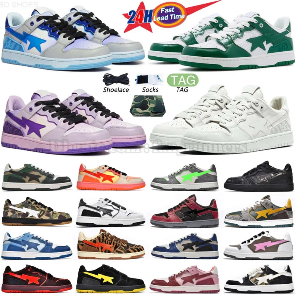 10A Chaussures de créateur pour hommes femmes Sk8 Sta ape Baskets basses Blanc Argent Marron Ivoire Noir Camo Violet Orange Marron Beige Marine Camouflage Mode Baskets de sport