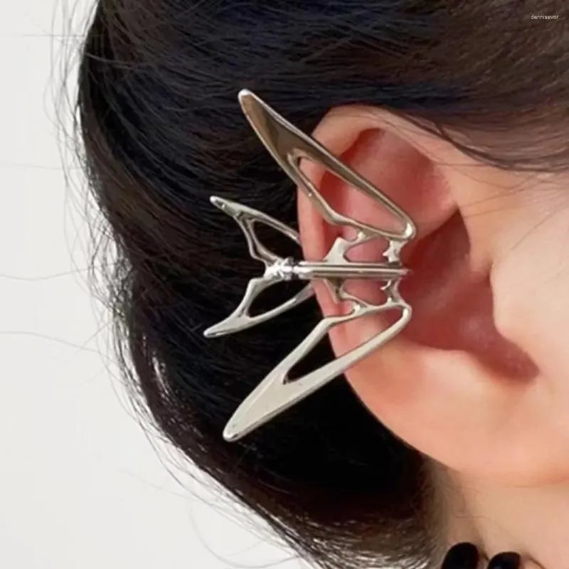 Orecchini posteriori con clip meccanica per uccelli per donne uomini creativi semplici polsini per orecchie con rondine set non piercing regalo di gioielli di tendenza