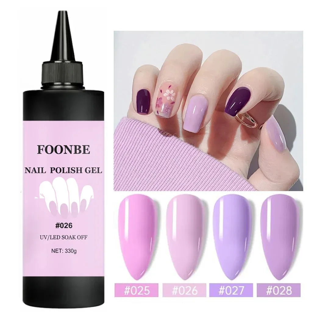 Pink Nail Gel Polish 330g All For Manicure Semi Permanent Soak Off Gel UV LED Varnish Gel Nail Art Design Black White Polish Gel 240105