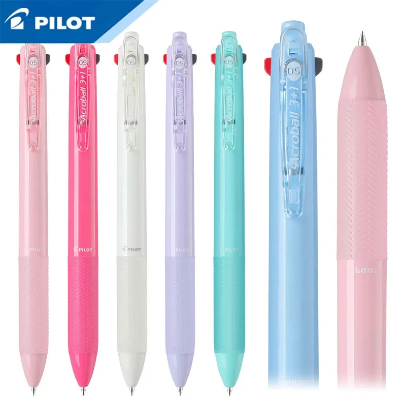 1 Uds PILOT 3 1 bolígrafo multifuncional BKHAB-50F 0,5mm bolígrafo de 3 colores lápiz mecánico estudiante bolígrafo tres en uno 240105