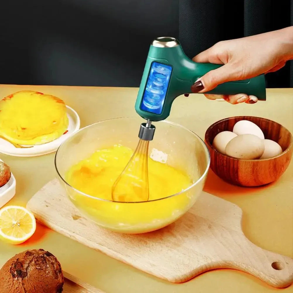 Portable Electric Wireless Food Mixer Handheld Egg Beater 3 Speeds Baking Cake Cream Butter Whipper Kitchen Blender 240105