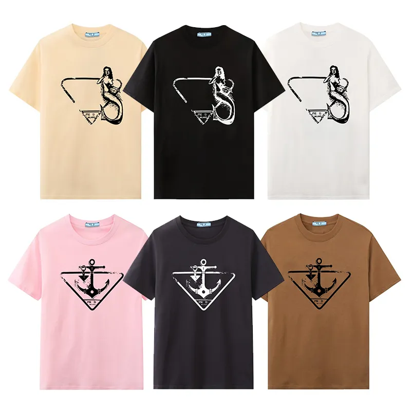 남성 디자이너 티셔츠 고급 브랜드 P T 셔츠 남성 셔츠 여자 셔츠 짧은 슬리브 티 여름 셔츠 힙합 스트리트웨어 탑의 옷 의류 옷 -3