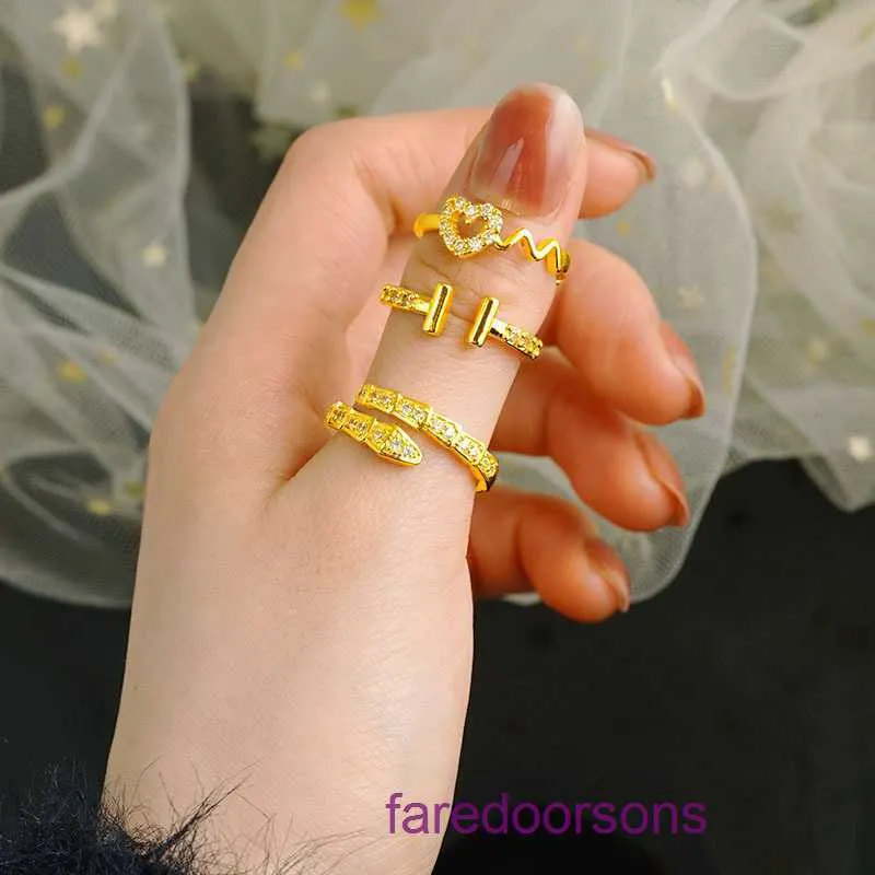 Tifannissm Rings online shop wholesale Snatching Instagram Cold Wind Light Luxury High Grade Ring Crown Butterfly Fashion Versatile Tail Have Original Box