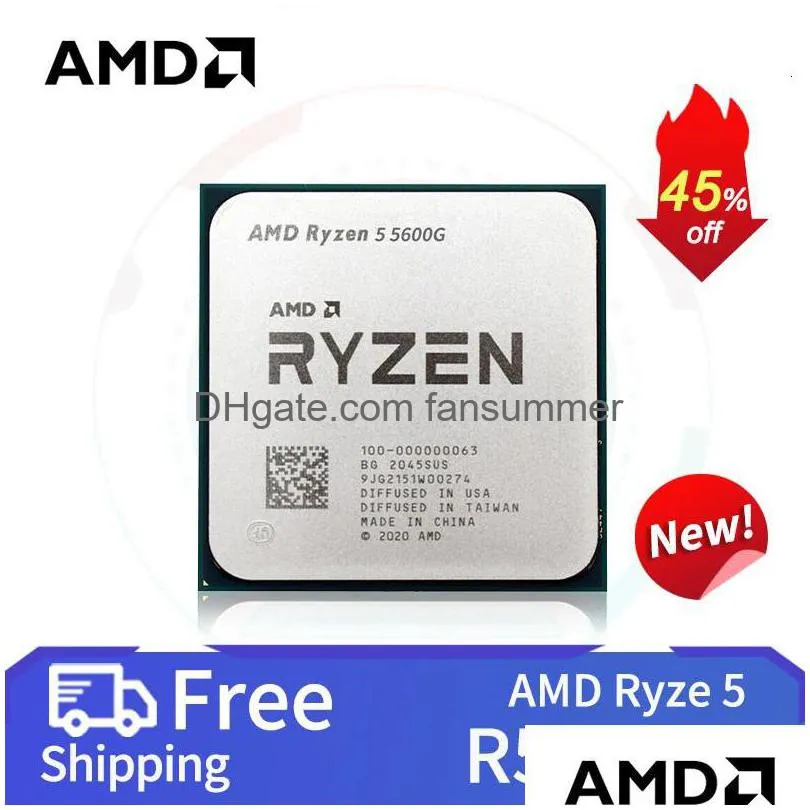 CPUS RYZEN 5 5600G PC GAMER CPU 65W DDR4 DE MESA SOUCETE AM4 SEM RYCHERADOR 231117 Drop Delivery Dhngr
