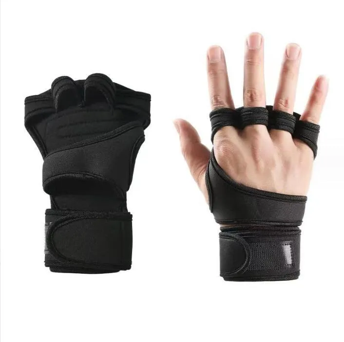 Sporthandskar 1 par viktlyftning träning för män kvinnor fitness kropp byggande gymnastik gym hand handel handflator palm protector dropp leverera ottgp