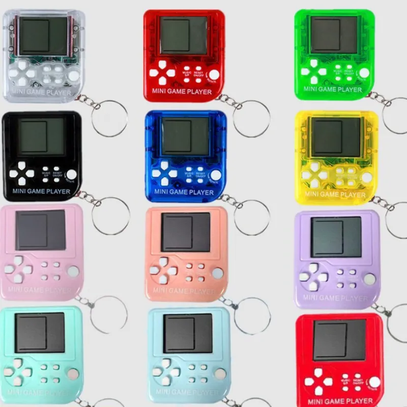 مفتاحية القلادة Console Console Retro Tetris Mini Handheld Game Console