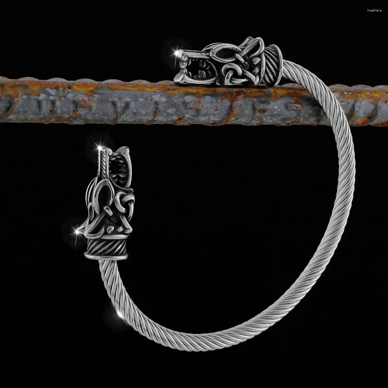 Link Armbänder Viking Edelstahl Retro männer Tier Armband Nordic Hip Hop Mode Amulett Odin Charme Schmuck Großhandel