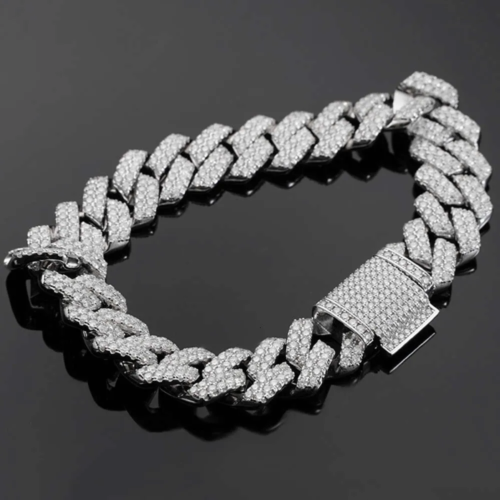 Collana a doppia catena in argento sterling, stile cubano unisex - Italia