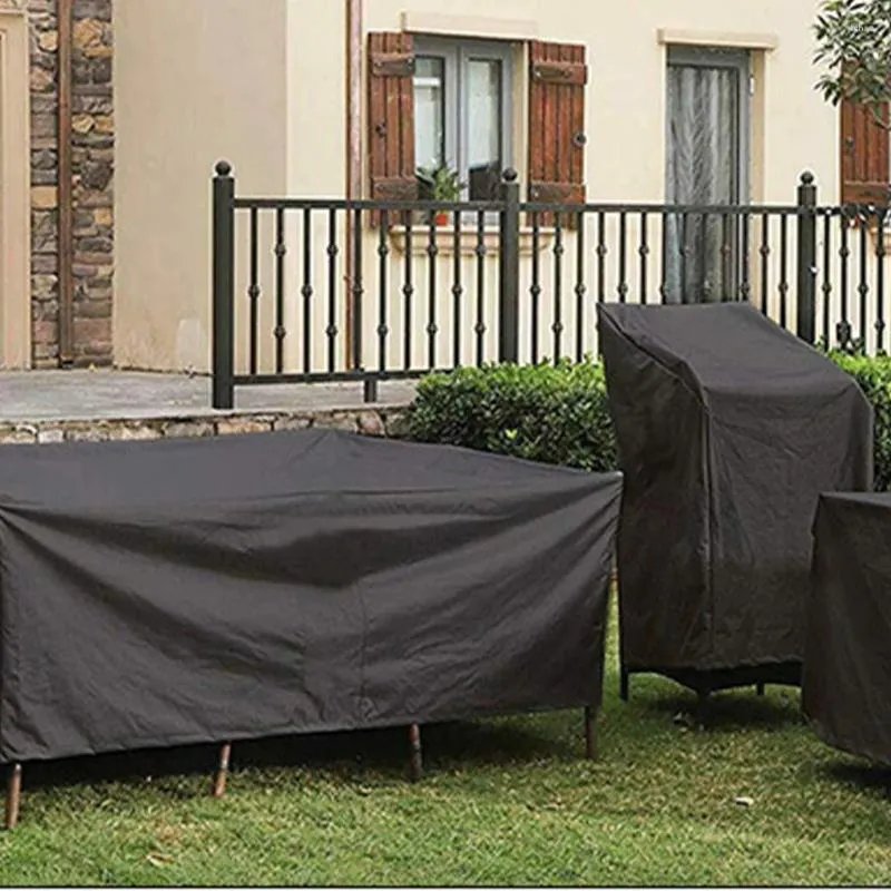 Stuhlhussen, schwarz, langlebig, Oxford-Möbelbezug, wasserdicht und leicht zu reinigen, faltbar, für den Garten