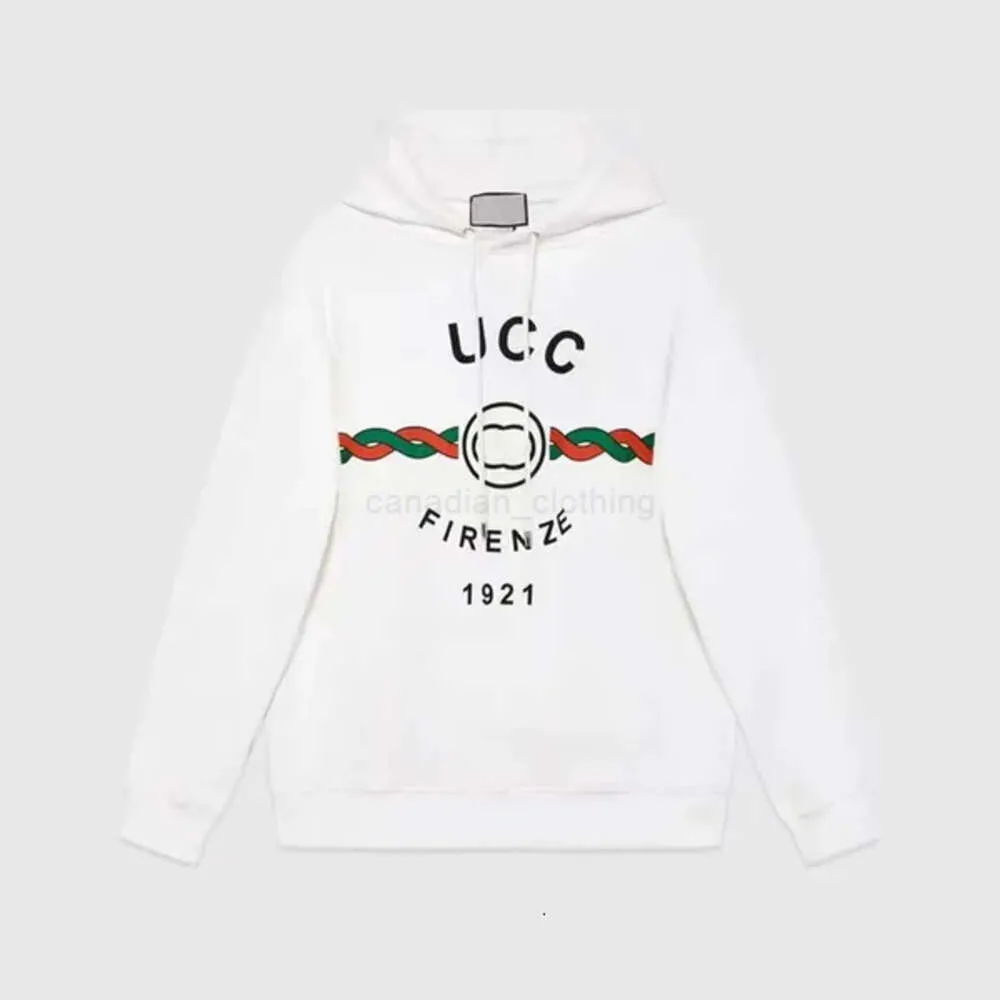 23 Tamanho Grande Mens Hoodie Designer Ucc Puro Algodão Outono e Inverno Novo Clássico Casual Solto Moda Versátil Ucc Com Capuz Manga Comprida Roupas Unissex 6386i