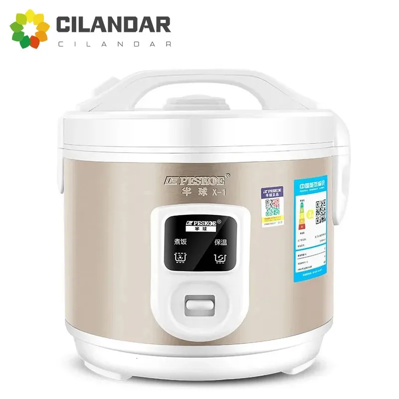 Peskoe Mini Rice Cooker gammaldags 123 person Nonstick Surface Cooking Rice Multifunktion Hushåll 2L 3L 4L 5L 240104