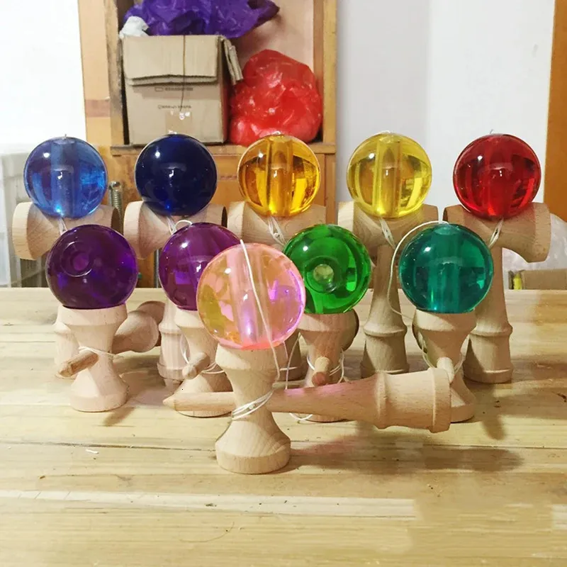 Crystal Ball Kendama oyuncak profesyonel Kendama yetenekli hokkabazlık top eğitimi geleneksel oyun oyuncak çocuklar için 240105