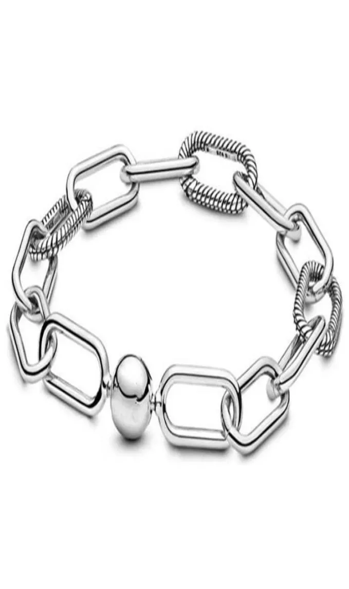 S925 prata esterlina encantos pulseiras pulseira diy grânulo charme link corrente de mão feminino jóias de casamento presente261d6996034