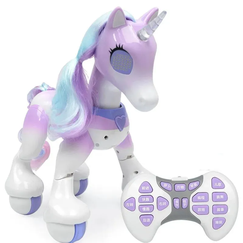 Djur Electric RC Animals Electric Smart Remote Control Magic Unicorn Horse Children's Robot Touch Sensor Induktion Elektronisk PET -pussel