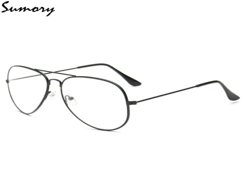 Modne pilotowe okulary okulary gładkie okulary kobiety mężczyźni vintage marka czysty kujon okulary stopy rama unisex okulary wysokiej jakości1289281