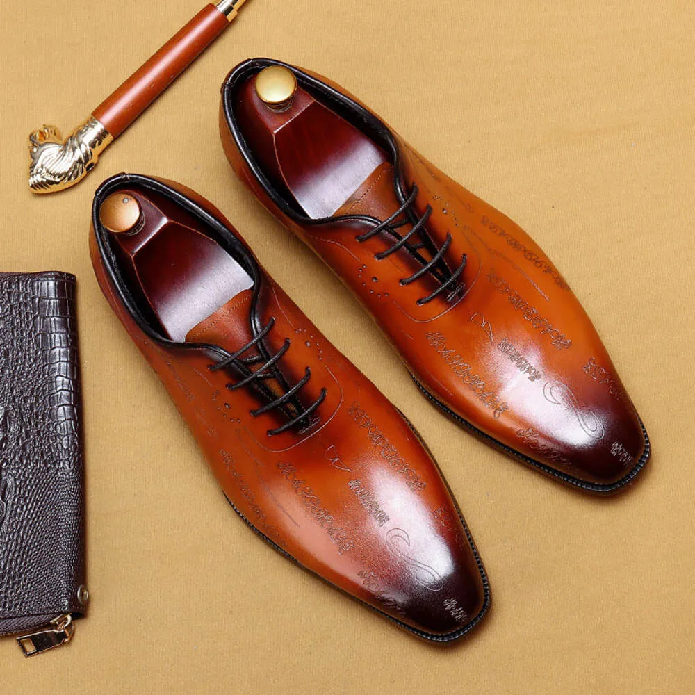 Oxfords – chaussures habillées classiques en cuir de vache véritable pour hommes, de haute qualité, souples, faites à la main, pour le bureau et les affaires, formelles