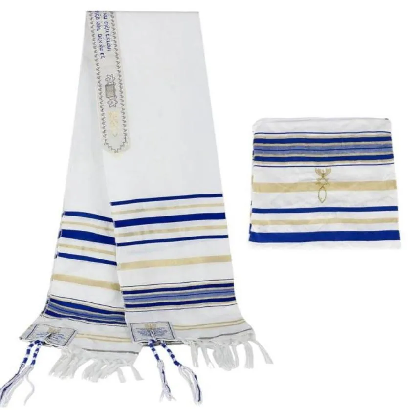 Halsdukar Tallit Prayer Shawl Israel Polyester Talit Tallis israeliska böner halsdukar priez wraps talis1598811