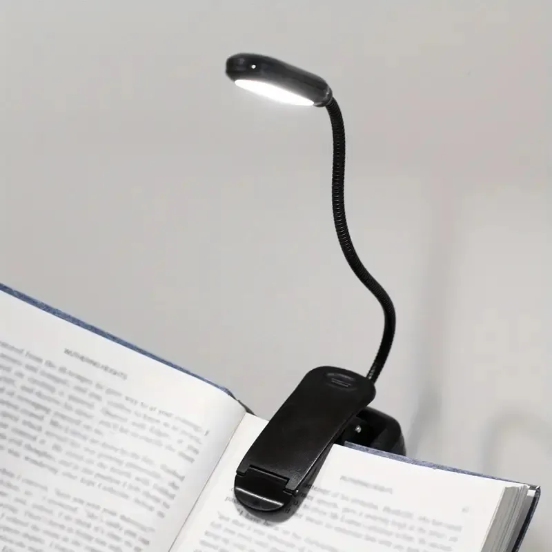 Lampe de livre à clipser, lampe de Table à tuyau Flexible alimentée par batterie, petite lampe de lecture de bureau, petite veilleuse Portable pour la décoration de la pièce, 1 pièce