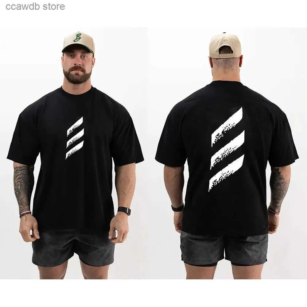 Erkek Tişörtleri Spor Salonu Erkekler T-Shirt Thavage Muscular Erkekler Cbum Pamuk Spor Salonu Tişört Cbum Fitness Joggers Saf Pamuk Gömlek Cbum Kadın Tshirt Yaz T240110