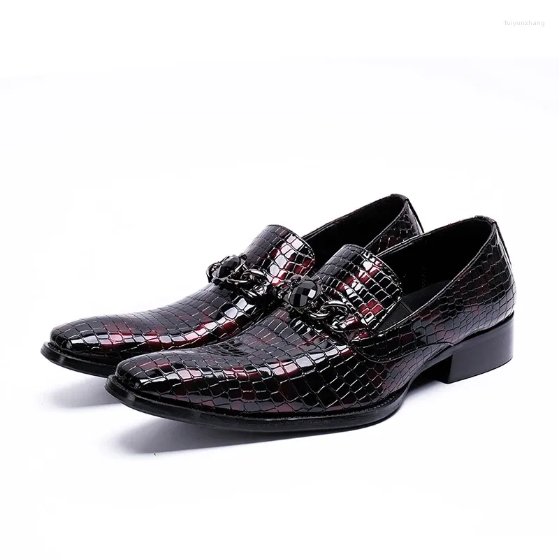 Классические мужские туфли из крокодиловой кожи из натуральной кожи, элегантные мужские свадебные модные туфли без шнуровки, формальные туфли Sepatu Pria