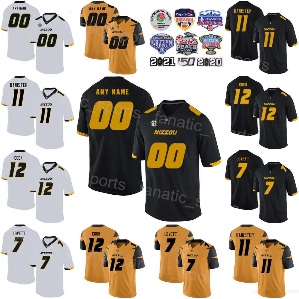 Football Missouri Tigers College 20 Cody Schrader Jerseys 7 Dominic Lovett 11 Barrett Banister 8 TyRon Hopper 12 Brady Cook 8 Nathaniel Peat For Sport Fans Team