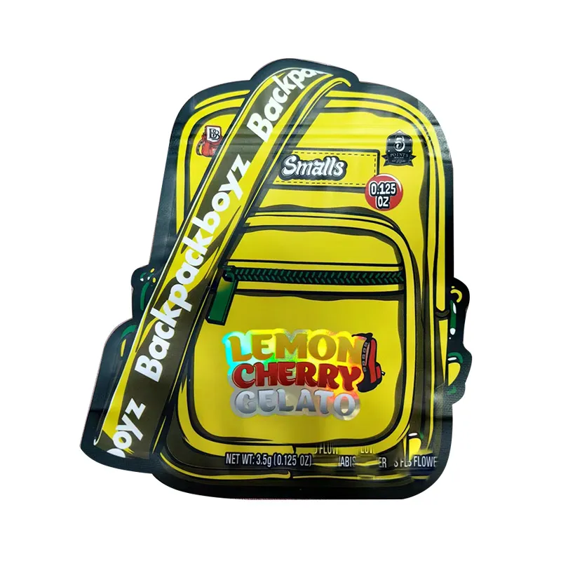 Wholesale Wholesale Irregular Unique Shape Mylar Bag 3.5g Backpack Boyz