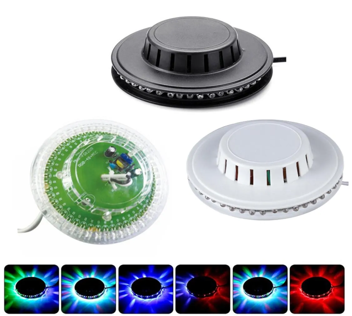 LED -scenljuseffekter 7W 48LEDS RGB Auto Color Changing Roting UFO Bar Disco Dancing Party DJ Club Pub Music Lights9712462