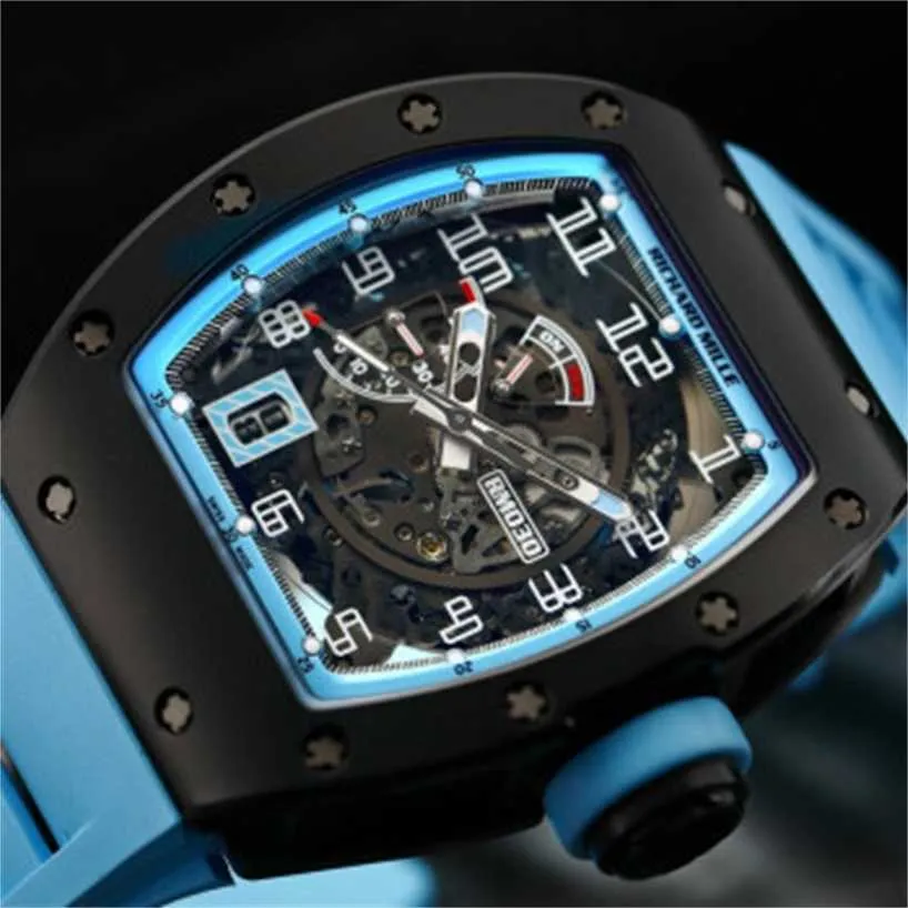 Blue Men's Richard Mille Watch Swiss Luxury Automatic Watch