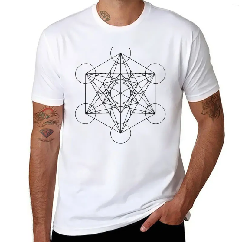 Heren Tanktops Metatron's Cube | Heilige geometrie T-shirt grafische T-shirt zweet T-shirts voor mannen katoen