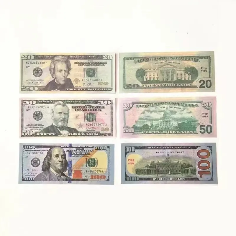 Copy Money Actual 1:2 Size US Dollar Euro Props Ticket Sample Shooting Film Network Red Decorations Bar Stool Atmosphere Scqjm