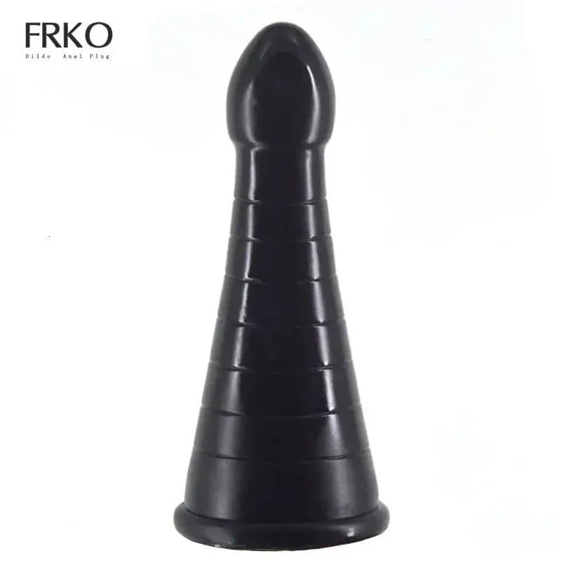 Frko slät rund huvud pvc anal plug Men sex leksaker för kvinna insatt vagina g-spot protasta massage lång 192mm vuxen spel 18 240105